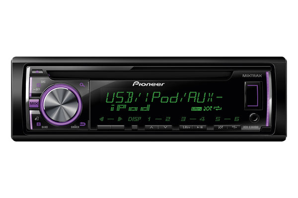 DEH-X3600UI   |   Stereo, CD, USB, iPhone, Android, Multi-Colour Display, MIXTRAX, 2 Pre-outs,