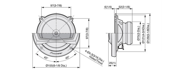 TS-A132CI   -   13 cm 2-way Coaxial Speakers 300W