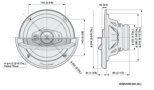 TS-A2013I   -   20cm, 3-way Speakers, 500W