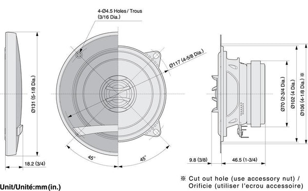 TS-E1002i   -   10cm, 2-way Speakers, 110W